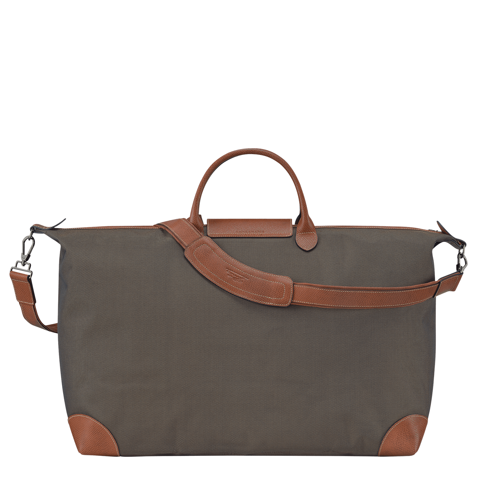 Longchamp Boxford M Travel Bag Recycled Canvas in Brown