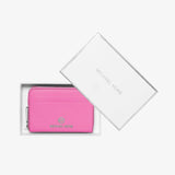 Michael Kors Jet Set Small Pebbled Leather Wallet Cerise