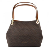 Micheal Kors Raven Logo Shoulder Bag - Brown