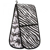 Navigate Madagascar Double Oven Gloves Zebra repeat and Zebra stripe