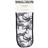 Navigate Madagascar Double Oven Gloves Zebra repeat and Zebra stripe