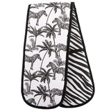 Navigate Madagascar Double Oven Gloves Zebra repeat and Zebra stripe