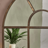 Nkuku Imoma Iron Overmantel Arch Mirror in Brass