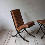 Nkuku Narwana Ribbed Leather Lounger