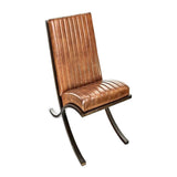 Nkuku Narwana Ribbed Leather Lounger