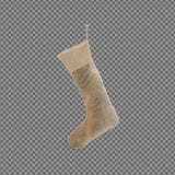 Nkuku Karru Cotton Velvet Stocking in Light Grey 52x30x1cms