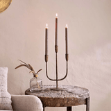 Nkuku Mbata Brass Candelabra Antique Brass