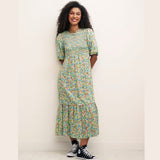 Nobody's Child Green Floral Kelsie Midi Dress