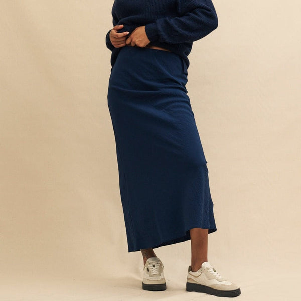 Midi slip skirt something navy hotsell