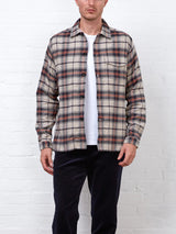 Oliver Spencer Avery Overshirt Leander Beige Multi