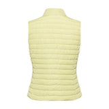 Olsen Padded gilet with stand-up collar with zips and tassles in Lemon