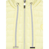 Olsen Padded gilet with stand-up collar with zips and tassles in Lemon