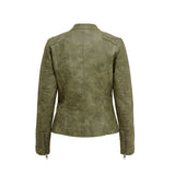 ONLY Ava Faux Leather Jacket Kalamata Green