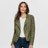 ONLY Ava Faux Leather Jacket Kalamata Green