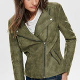 ONLY Ava Faux Leather Jacket Kalamata Green