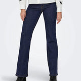 ONLY High Waisted Flared Rinse Denim Jeans