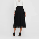 ONLY Mesh Midi Skirt in Black