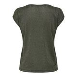 ONLY Onlysilver Loose Short Sleeved Top in Green Kalamata