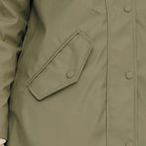 ONLY Rain Jacket With Teddy Lining in Green