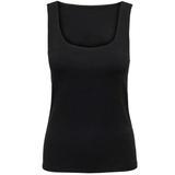 Only Roma Sleeveless Shine Vest Top in Black