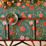 Paoletti Pomegranate Table Runner Green 180x35