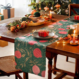 Paoletti Pomegranate Table Runner Green 180x35