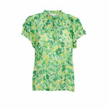 Part Two Sienna Short Sleeve Blouse Green Gradient Print