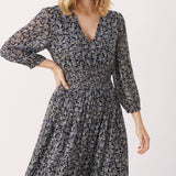 Part Two Siraline Woven Dress Dark Navy