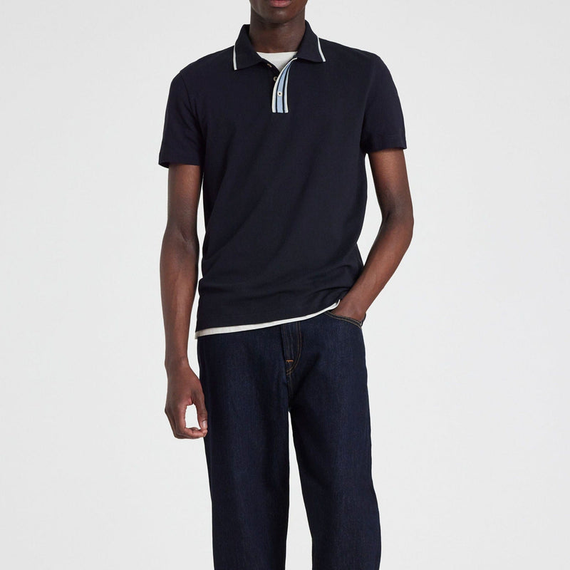 Paul Smith Contrast Placket Zebra Polo Navy – Elys Wimbledon