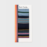 Paul Smith Stripe Socks Three Pack In Blue