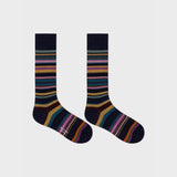 Paul Smith Stripe Socks Three Pack In Blue