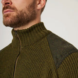 Peregrine Foxton Quarter Zip Jumper in Olive