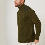 Peregrine Foxton Quarter Zip Jumper in Olive