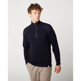 Peregrine Foxton Zip Neck Jumper in Navy