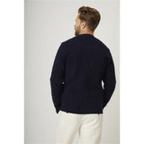 Peregrine Makers Stitch Cable Crew Jumper in Navy