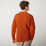 Peregrine Waffle Crew Knit Orange