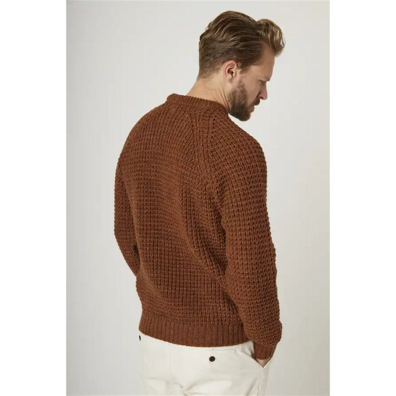 Peregrine waffle clearance crew neck jumper