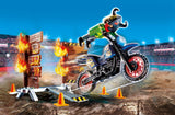 Playmobil Stunt Show Motocross With Fiery Wall