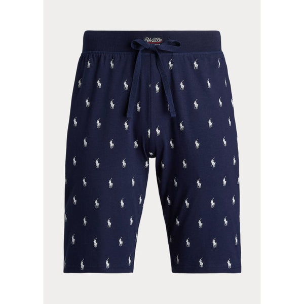 Polo Ralph Lauren Allover Pony Cotton Jersey Sleep Short in Navy