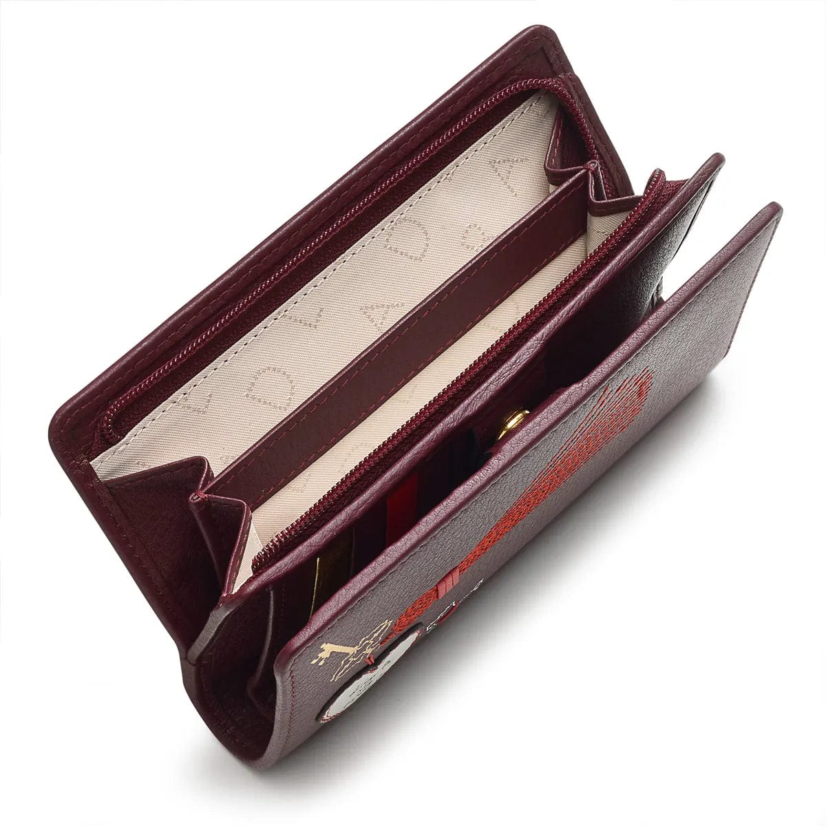 Radley London Key To My Heart Medium Bifold Purse in Dark Cherry