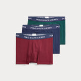 Polo Ralph Lauren Classic Stretch-Cotton Trunk 3-Pack in Hrvd Wine/Navy/Hnt Gr