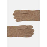 Lauren Ralph Lauren Logo Gloves in Cream/Camel