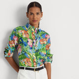 Ralph Lauren Karrie Floral Linen Shirt In Multi