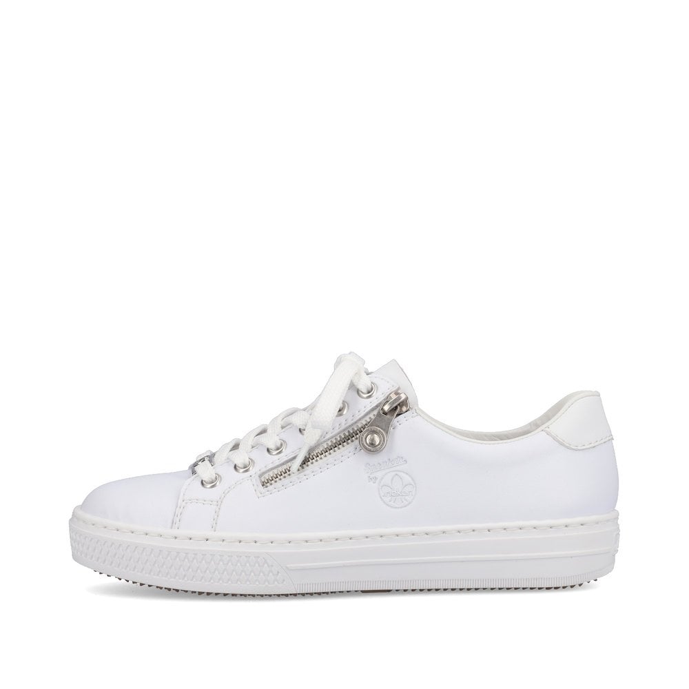 Rieker Zip Trainers in White