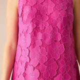 Ro&Zo Pink Lace Mini Shift Dress