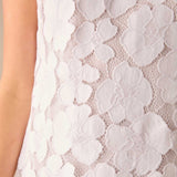 Ro&Zo White Lace Mini Shift Dress