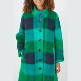 Sahara Wool Check Maxi Coat