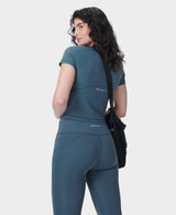 Sweaty Betty All Day Cropped T-Shirt in Subdued Blue