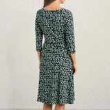 Seasalt April Jersey Dress Sweet Leaves Maritime