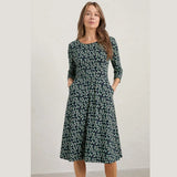 Seasalt April Jersey Dress Sweet Leaves Maritime